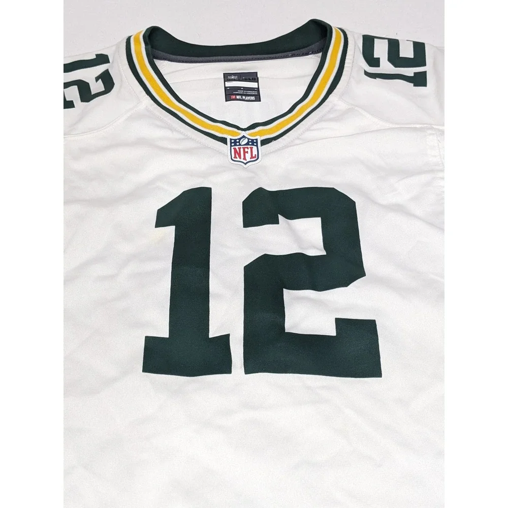 Nike‎ Green Bay Packers Aaron Rodgers 12 Jersey Womens Medium White NFL On Field